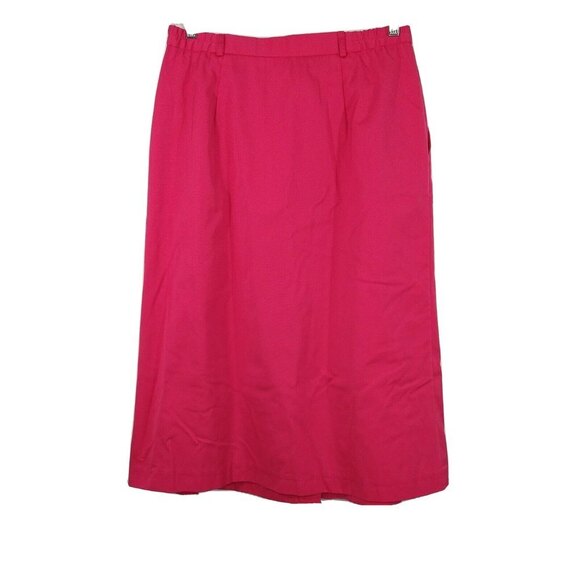 Vintage Country Suburbans Midi Skirt Button Front Women Size 14 Pink Pleated - Picture 4 of 6